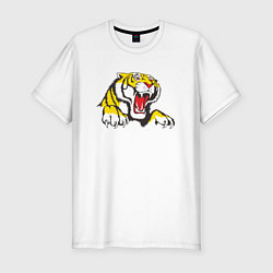 Футболка slim-fit Тигр, цвет: белый