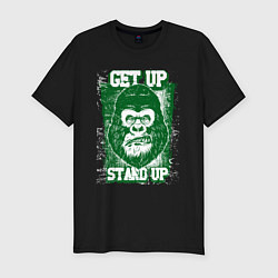 Футболка slim-fit Get Up - Stand Up, цвет: черный
