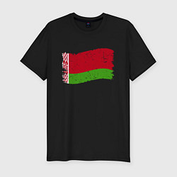 Футболка slim-fit Флаг - Беларусь, цвет: черный