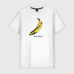 Футболка slim-fit Банан, Энди Уорхол, цвет: белый