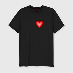 Мужская slim-футболка Пиксельное Сердце