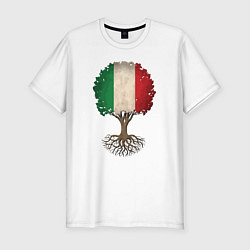 Мужская slim-футболка Italy Tree