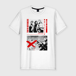 Мужская slim-футболка Токийские мстители банда