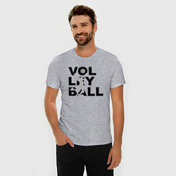 Футболка slim-fit Volleyball, цвет: меланж — фото 2