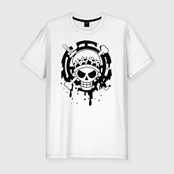 Мужская slim-футболка Веселый Роджер Трафальгара Ло One Piece