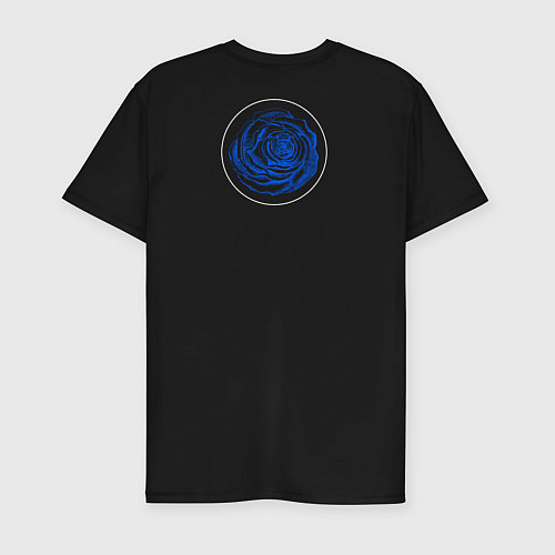 Мужская slim-футболка Blue Rose Голубая Роза / Черный – фото 2