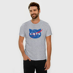Футболка slim-fit Cats NASA, цвет: меланж — фото 2