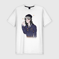 Футболка slim-fit Anime art Иногда бывает, цвет: белый