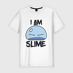 Мужская slim-футболка I AM SLIME, Я СЛИЗЬ