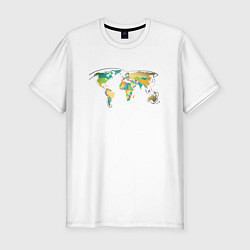 Футболка slim-fit World Cat, цвет: белый