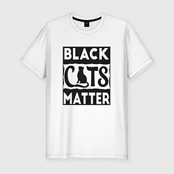 Футболка slim-fit Black Cats Matter, цвет: белый