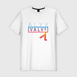 Футболка slim-fit ALEX LOGO АЛЕКС VALVE Z, цвет: белый