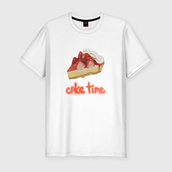 Мужская slim-футболка Cake time!