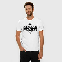 Футболка slim-fit Ninjas In Pyjamas, цвет: белый — фото 2