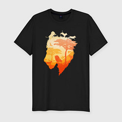Мужская slim-футболка Africa - Lion