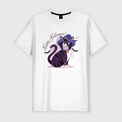 Мужская slim-футболка Beauty cat & bat