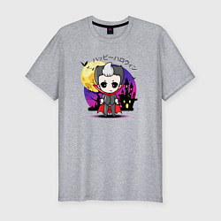 Мужская slim-футболка Японский вампир малолетка