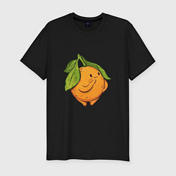 Мужская slim-футболка Апельсин