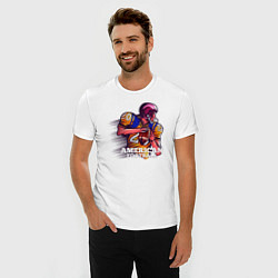 Футболка slim-fit Американский футбол, цвет: белый — фото 2