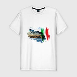 Мужская slim-футболка Страны Италия Сицилия