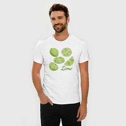 Футболка slim-fit Lime, цвет: белый — фото 2