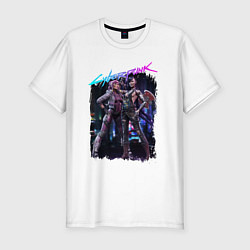 Футболка slim-fit CYBERPUNK 2077 КИБЕРПАНК Z, цвет: белый