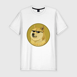 Мужская slim-футболка Dogecoin