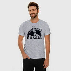 Футболка slim-fit Russian bear, цвет: меланж — фото 2