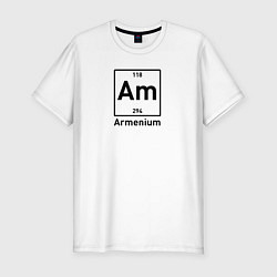 Футболка slim-fit Am -Armenium, цвет: белый
