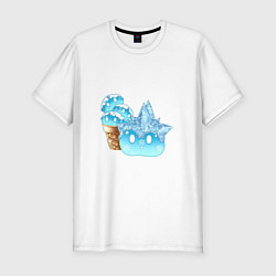Мужская slim-футболка Мороженко-слайм