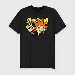 Мужская slim-футболка Элизиум рыжий