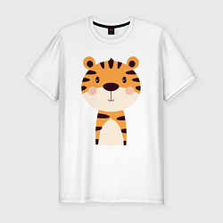 Мужская slim-футболка Cartoon Tiger