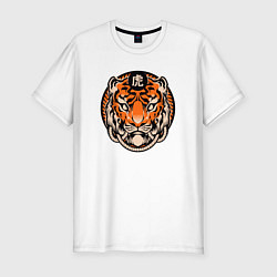 Футболка slim-fit Amazing Tiger, цвет: белый