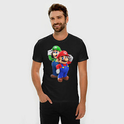 Футболка slim-fit Mario Bros, цвет: черный — фото 2