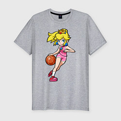 Футболка slim-fit Peach Basketball, цвет: меланж