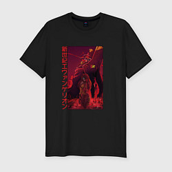 Футболка slim-fit ЕВАНГЕЛИОН РОБОТ EVANGELION ROBOT, цвет: черный