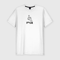 Футболка slim-fit F ck, цвет: белый