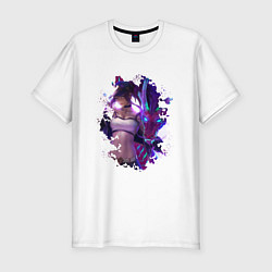 Футболка slim-fit KDA AKALI GIRL LEAGUE OF LEGENDS ЛИГА ЛЕГЕНД, цвет: белый