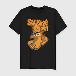 Футболка slim-fit Cartoon sausage, цвет: черный