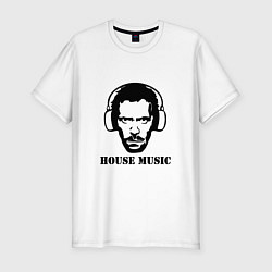 Мужская slim-футболка Dr House music