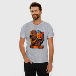 Футболка slim-fit Halloween Scarecrow, цвет: меланж — фото 2