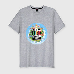 Мужская slim-футболка Toca Life World