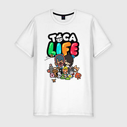 Футболка slim-fit Toca Life, цвет: белый