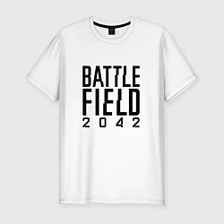 Футболка slim-fit BATTLEFIELD 2042 LOGO БАТЛФИЛД 2042 ЛОГО, цвет: белый