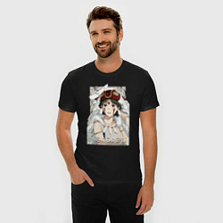 Футболка slim-fit Princеss mononoke, цвет: черный — фото 2