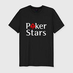 Мужская slim-футболка PokerStars логотип