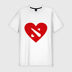 Футболка slim-fit Love Dota 2, цвет: белый