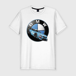 Мужская slim-футболка BMW самая престижная марка автомобиля