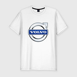 Мужская slim-футболка Volvo, логотип
