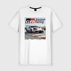 Футболка slim-fit Toyota Gazoo Racing - легендарная спортивная коман, цвет: белый